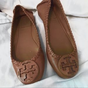 Tory Burch brown leather flats